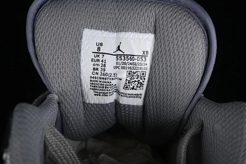 All categories Air Jordan Jordan series basketball shoes Air Jordan 1 Low Air Jordan 1 Low AJ1 Joe 1 Panda Prank Modern Wei Realm Gray Series Black and Silver Gray Low-top Cultural and Casual Shoes 553560-053